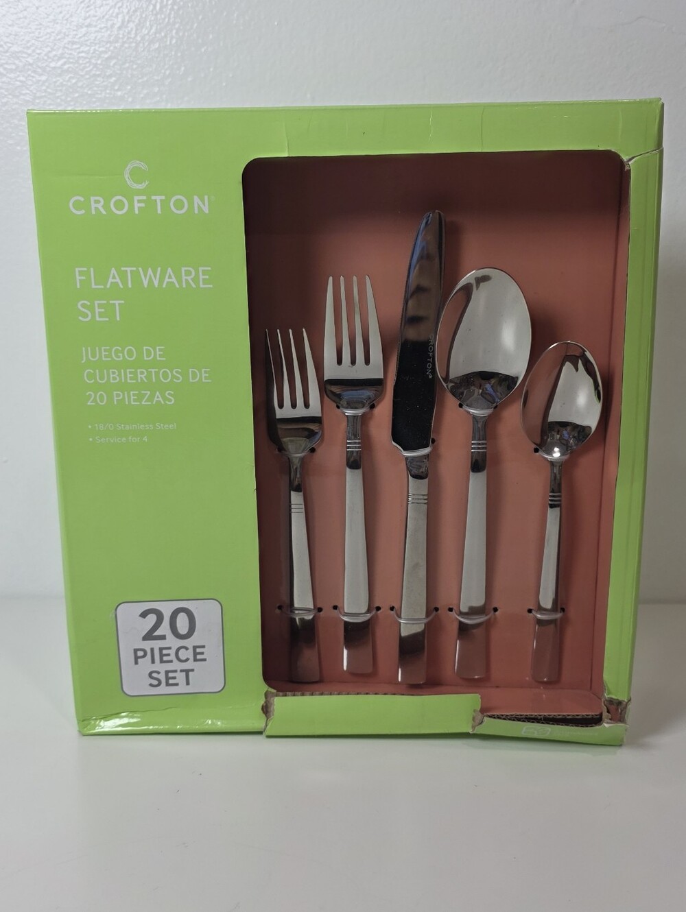 Crofton 20-piece stainless steel flatware set